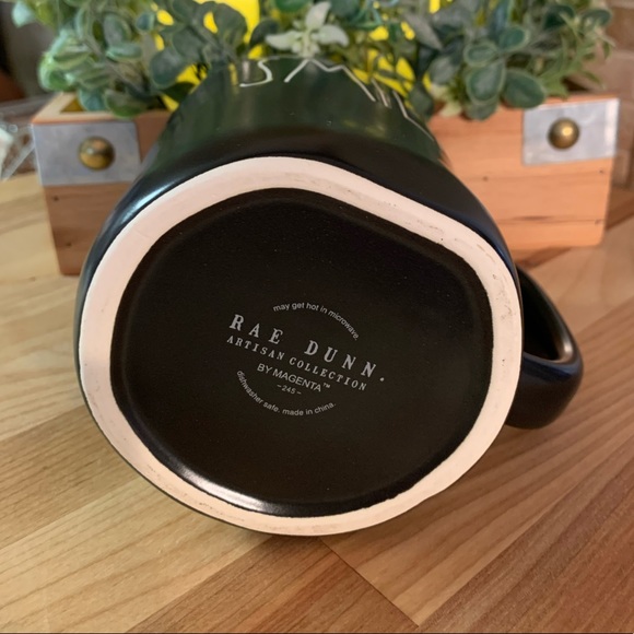 RAE DUNN BY MAGENTA “SMILE” LL BLACK CERAMIC MUG - Picture 5 of 5